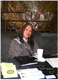 UKB Language instructor Della Wolfe gives mini-Cherokee lessons at the Smithsonian National Museum of the American Indian.