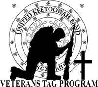 United Keetoowah Band Veterans Tag Program emblem